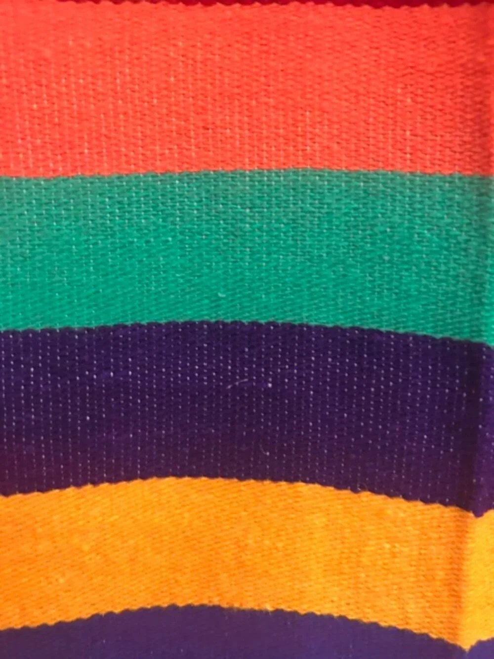 Multi-color Striped Mexican Blanket Throw 61 x 87 inches